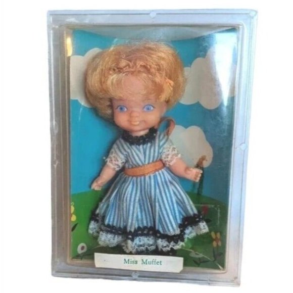Miss Muffet Doll 1968 Kutter Blonde Nursery Rhyme Lil Arnold Hong Kong Vtg Boxed - Picture 1 of 13